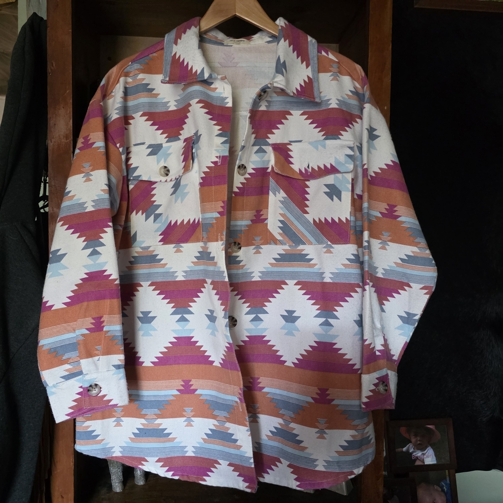 Men's Multicolor Patterned Shirt Heavy Material